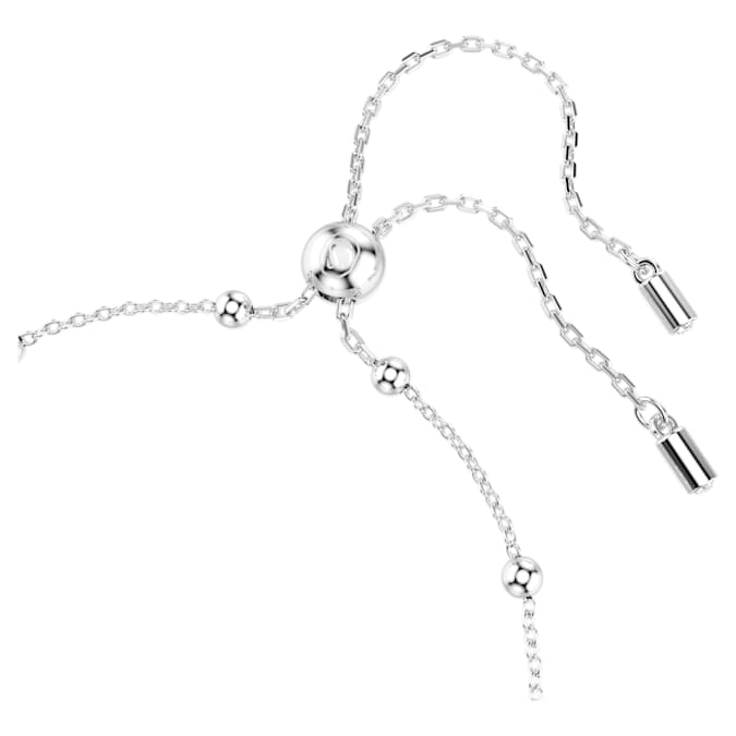 Una Angelic bracelet Round cut, White, Rhodium plated