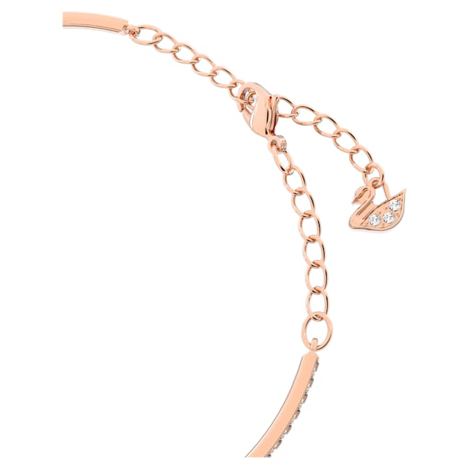 Una bracelet Round cut, Oval shape, White, Rose gold-tone plated