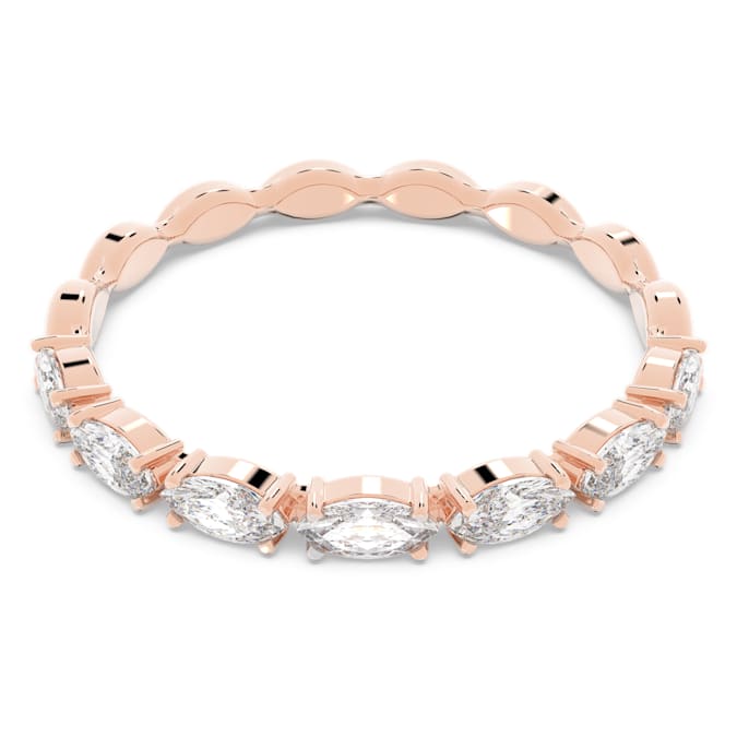 Vittore ring Marquise cut, White, Rose gold-tone plated