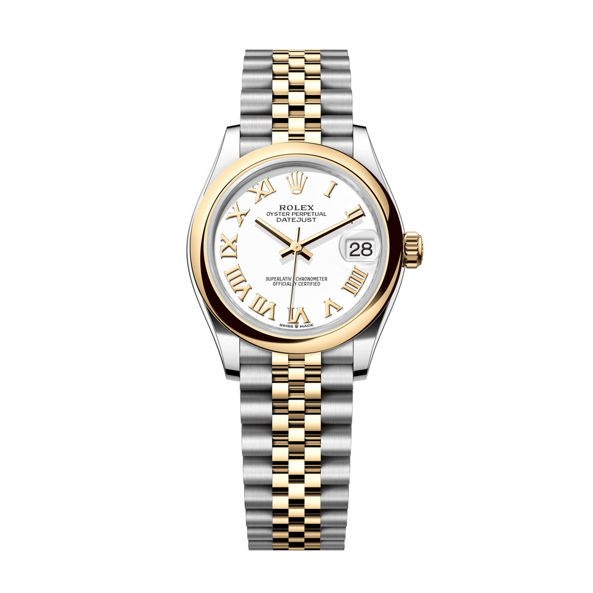 Rolex Datejust 31mm White Dial YG/Steel Jubilee Bracelet 278243