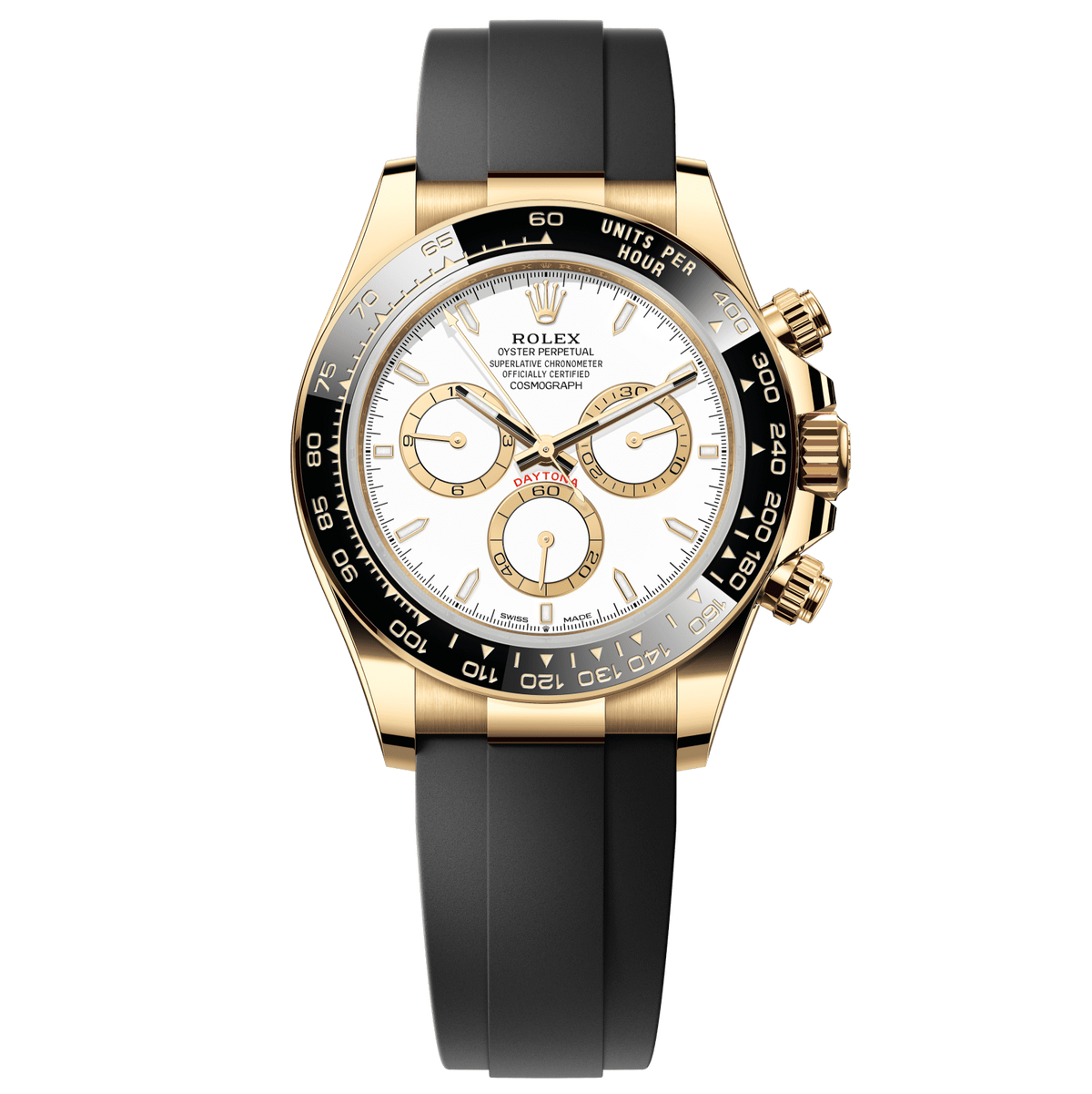 Rolex Cosmograph Daytona 40mm White Dial Yellow Gold Oyster Bracelet 126518LN