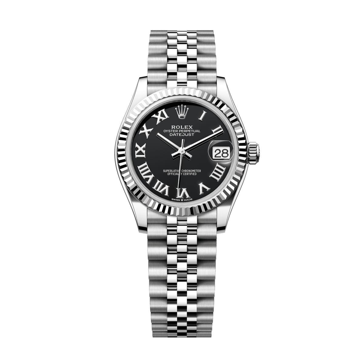 Rolex Datejust 31 Black Dial WG/Steel Jubilee Bracelet 278274