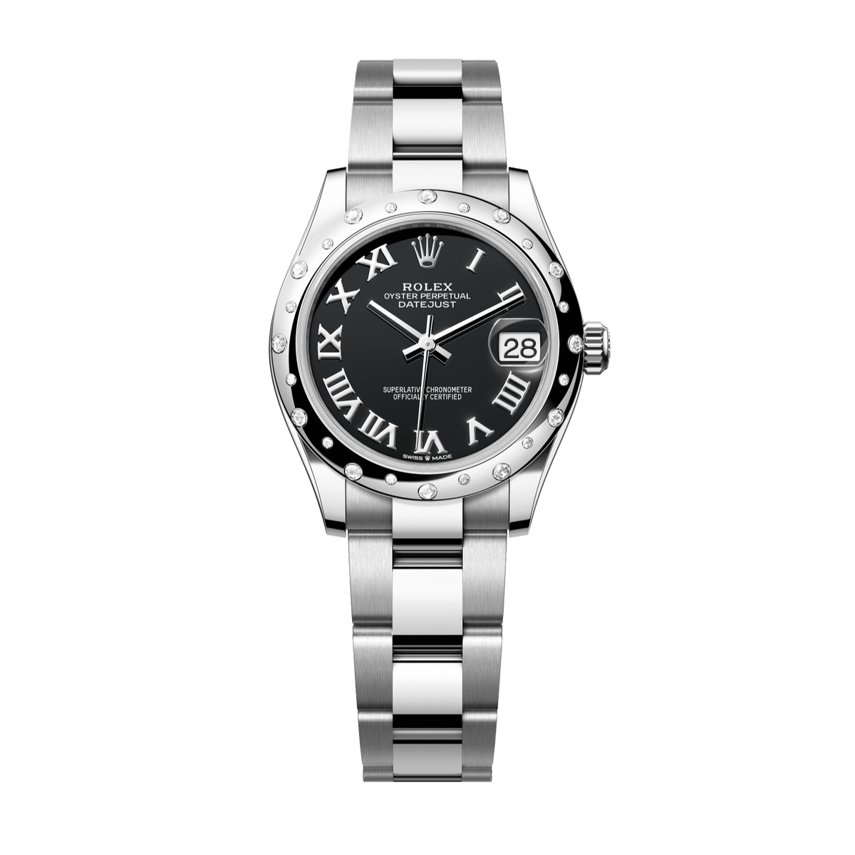 Rolex Datejust 31 Black Dial WG/Steel Oyster Bracelet 278344RBR
