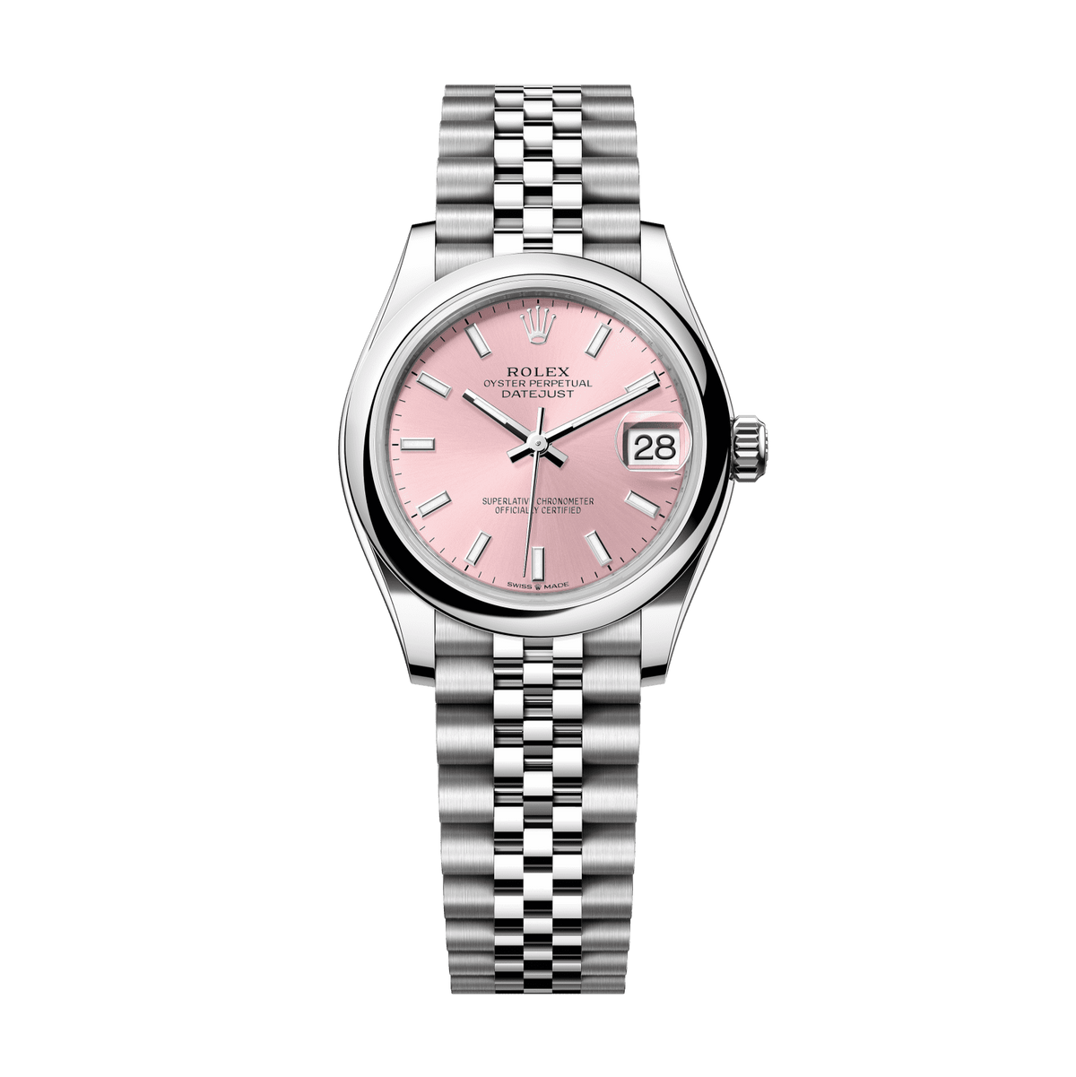 Rolex Datejust 31 Pink Dial Stainless Steel Jubilee Bracelet 278240