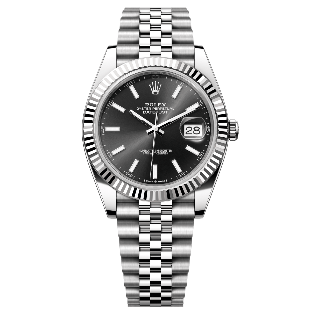Rolex Datejust 41 Black Dial WG/Steel Jubilee Bracelet 126334