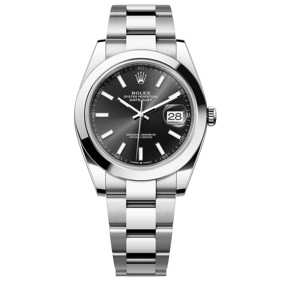 Rolex Datejust 41 Black Dial Stainless Steel Oyster Bracelet 126300