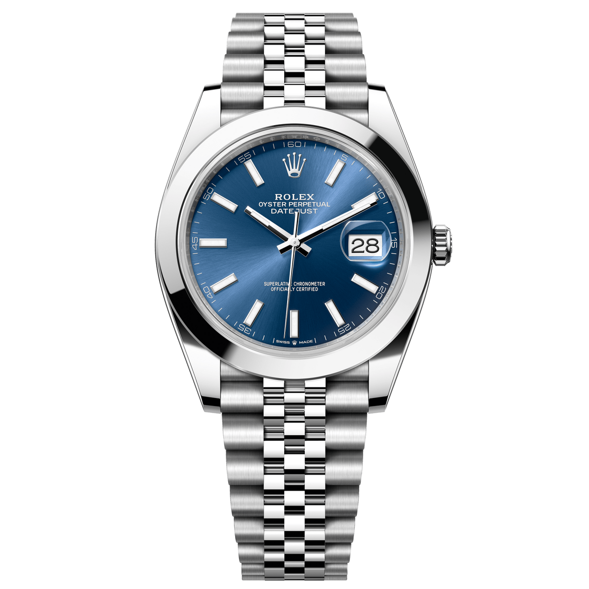 Rolex Datejust 41 Blue Dial Stainless Steel Jubilee Bracelet 126300