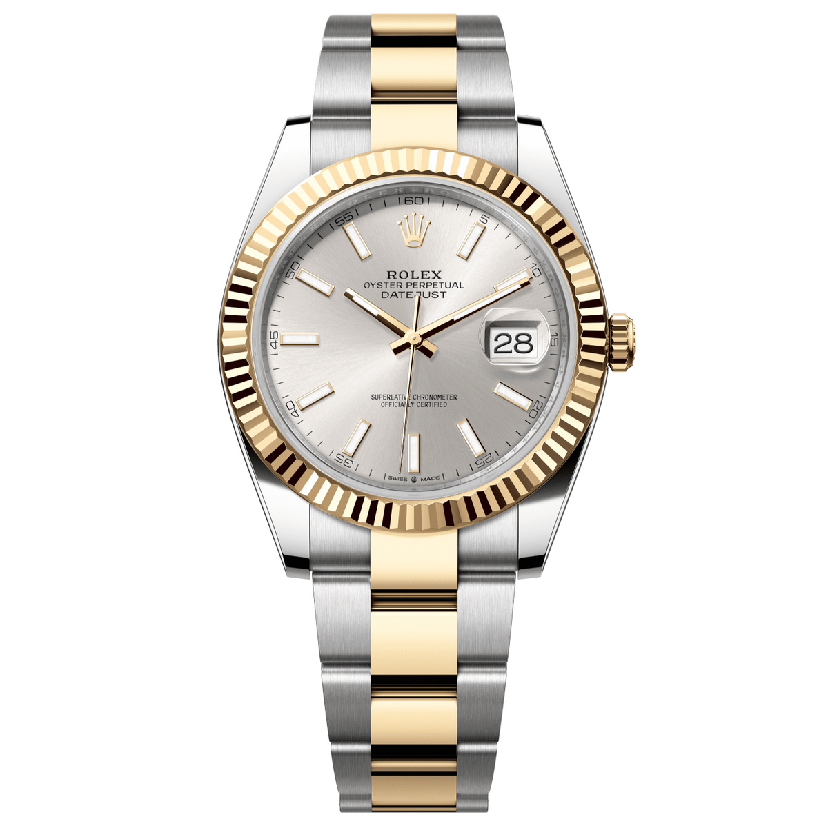 Rolex Datejust 41 Silver Dial YG/Steel Oyster Bracelet 126333
