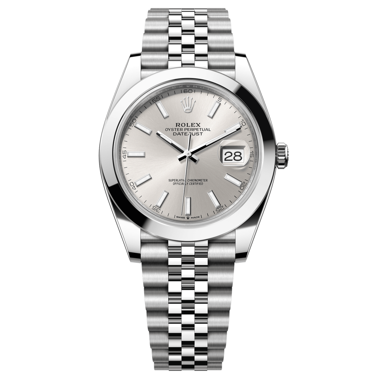 Rolex Datejust 41 Silver Dial Stainless Steel Jubilee Bracelet 126300