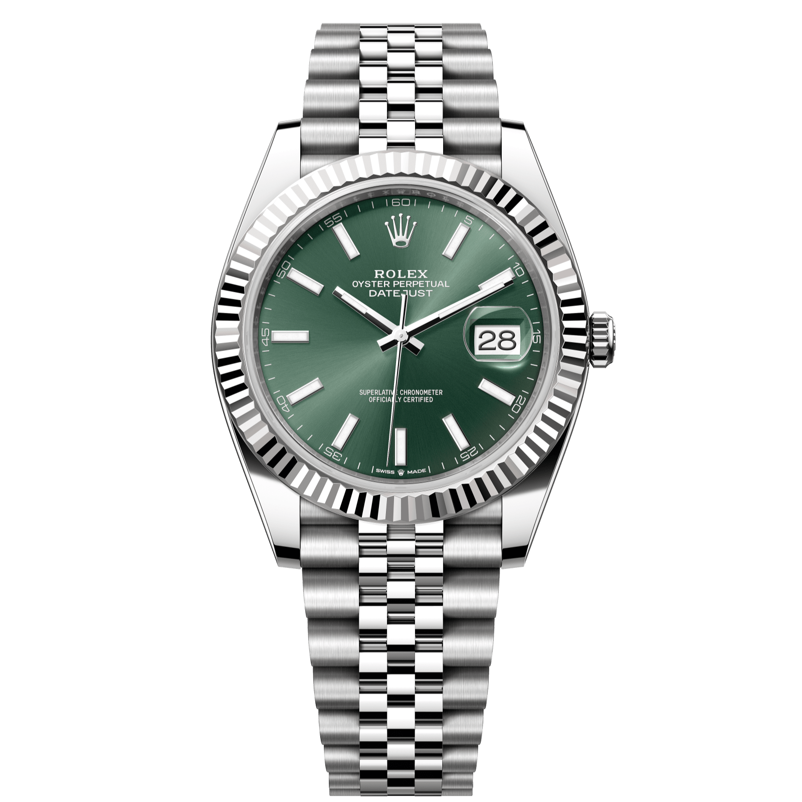 Rolex Datejust 41mm Stainless Steel 126334 GXJ Green | Monica Jewelers