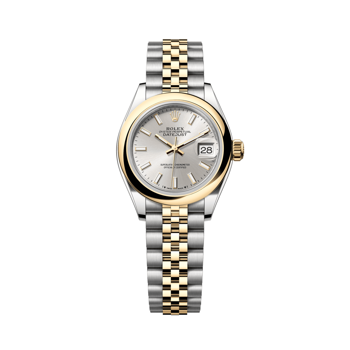 Rolex Datejust 28mm Silver Dial YG/Steel Jubilee Bracelet 279163