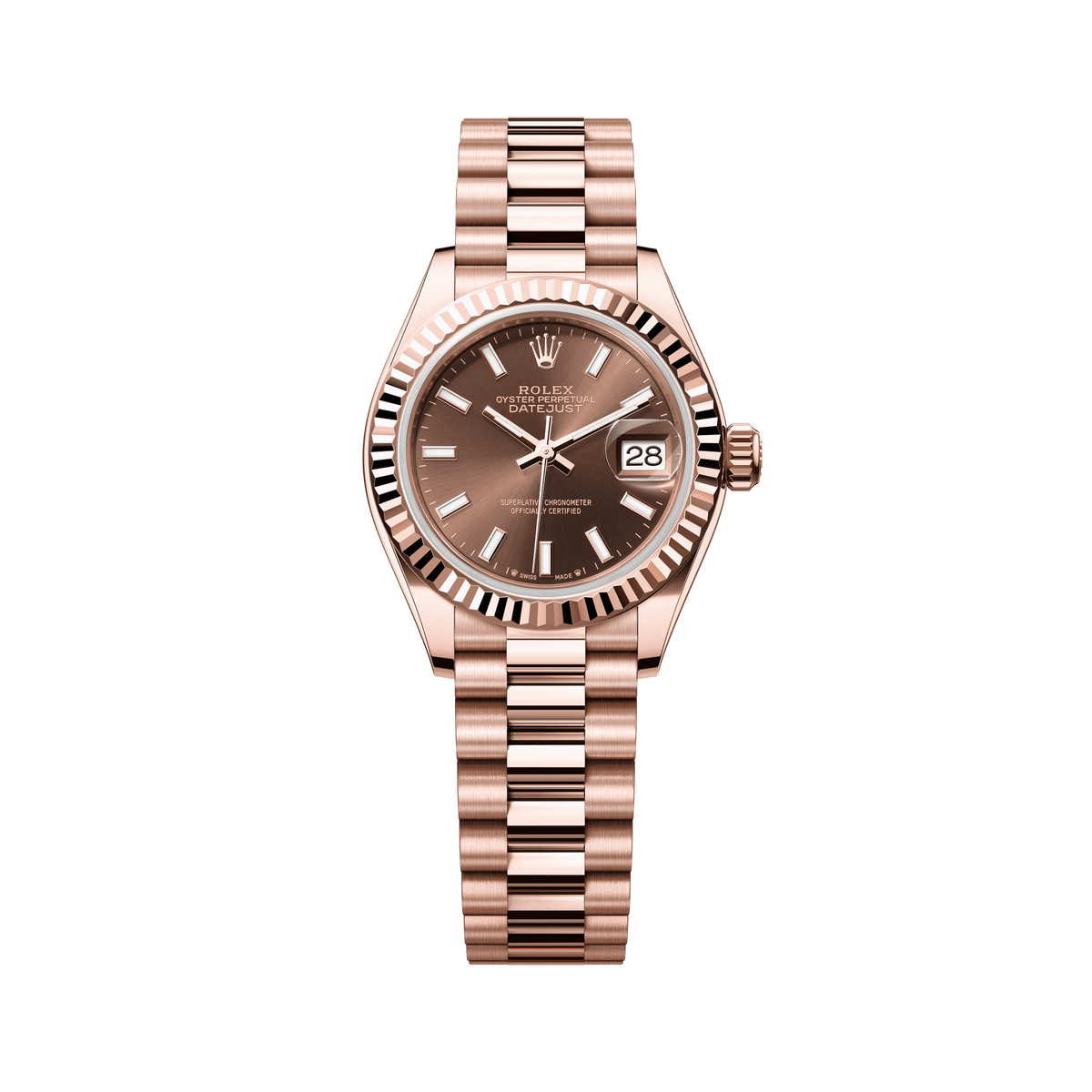 Rolex Day-Date 28mm White Dial White Gold President Bracelet 279175