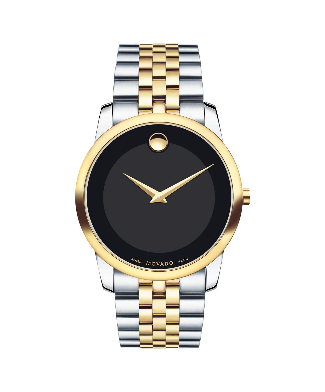 Movado Museum dial two tone case on stainless steel band 40mm