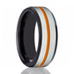 ZORRO Orange Grooved Tungsten Wedding Ring