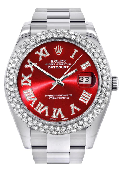 Rolex red face datejust Clearance