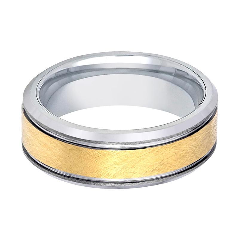Monica's Gold & Silver Tungsten Wedding Ring