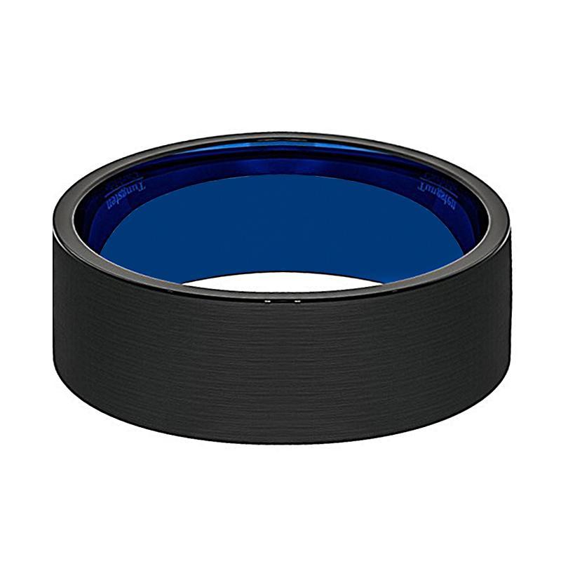 GENESIS Black Brushed Men's Tungsten Ring