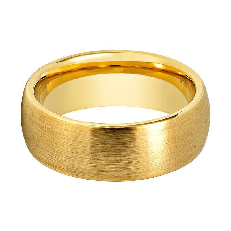 Gold Brushed Men's Wedding Ring