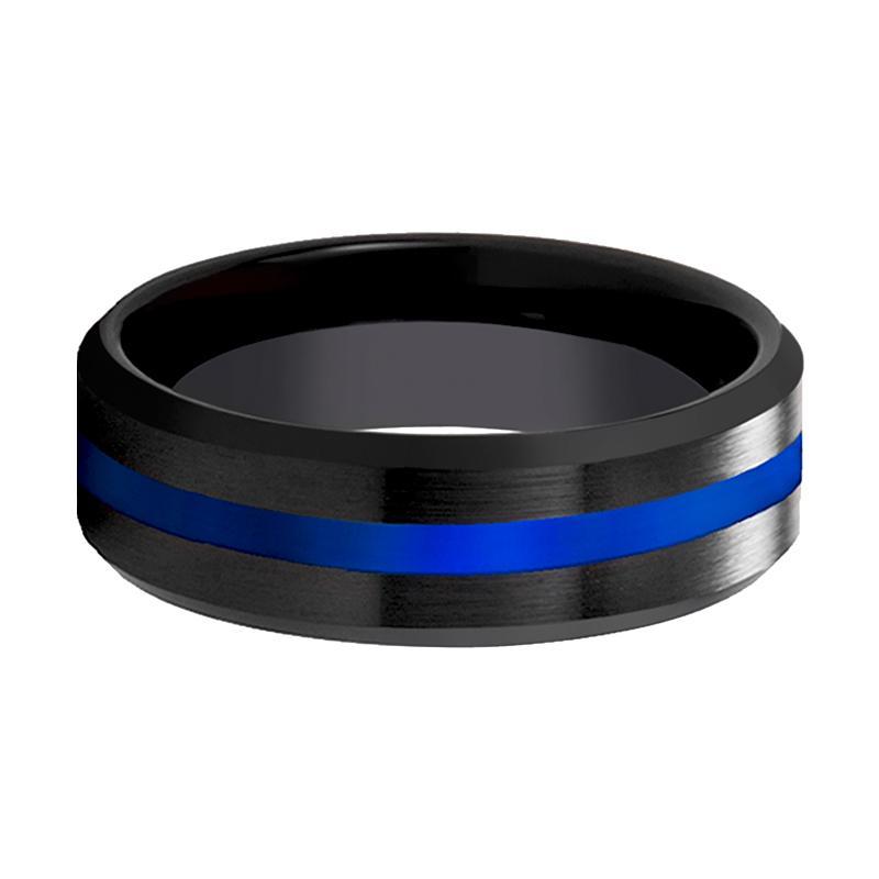 POLICE Blue Stripe Wedding Band