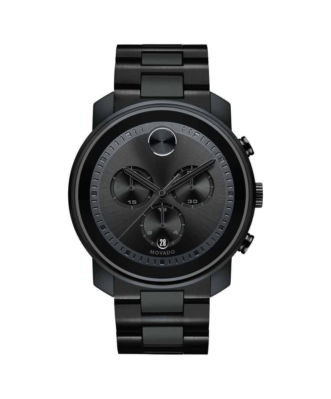 Movado Bold Stainless Steel Black 3600472 44mm – Monica Jewelers