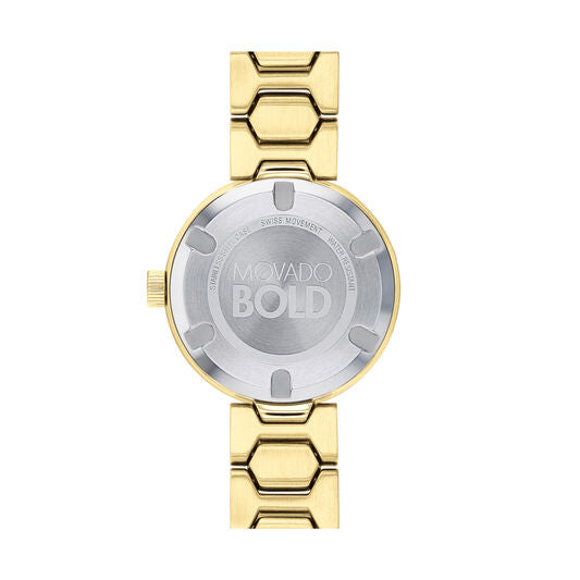 Movado Bold Women's 32mm Pale Gold Stainless Steel & Pavé Crystal Dial 3600492