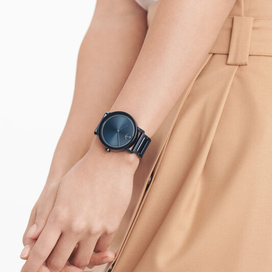 Movado Bold Evolution 40mm Blue Ion Plated Stainless Steel 3600510