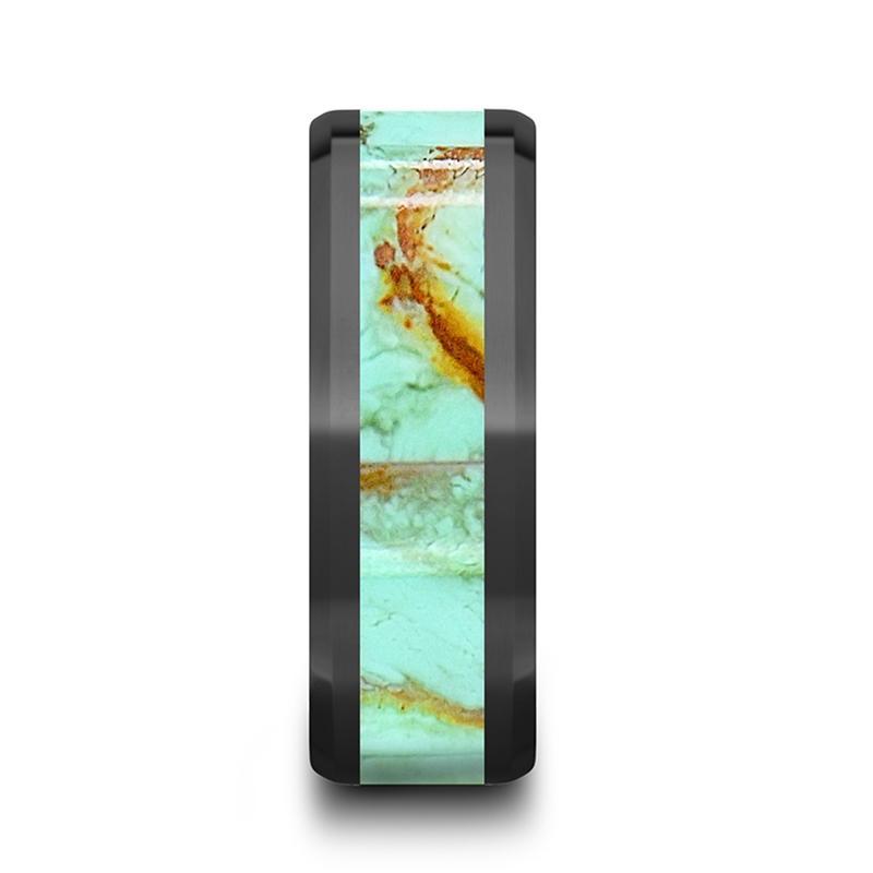 EDWARD Light Blue Turquoise Stone Inlaid - AydinsJewelry