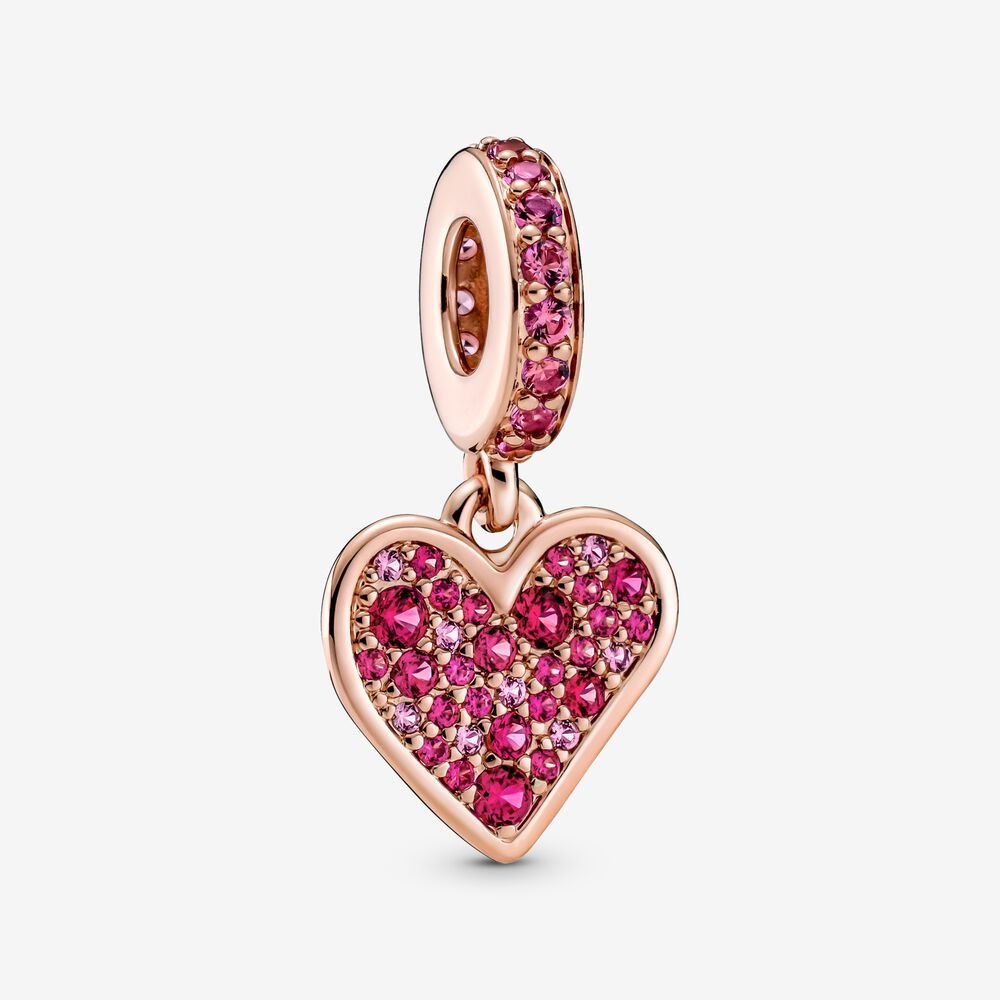 Sparkling Freehand Heart Charm