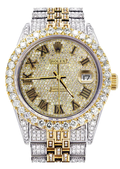 Iced out rolex date just Clearance