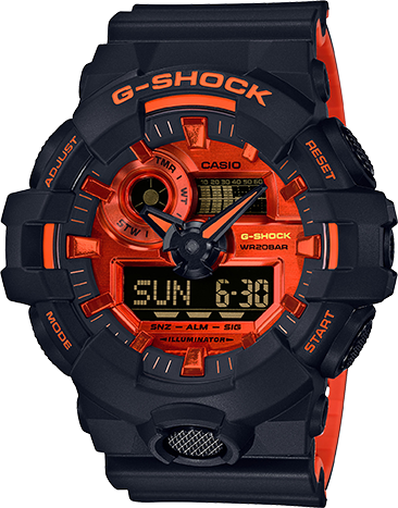 GA700BR-1A Gshock Black and Orange