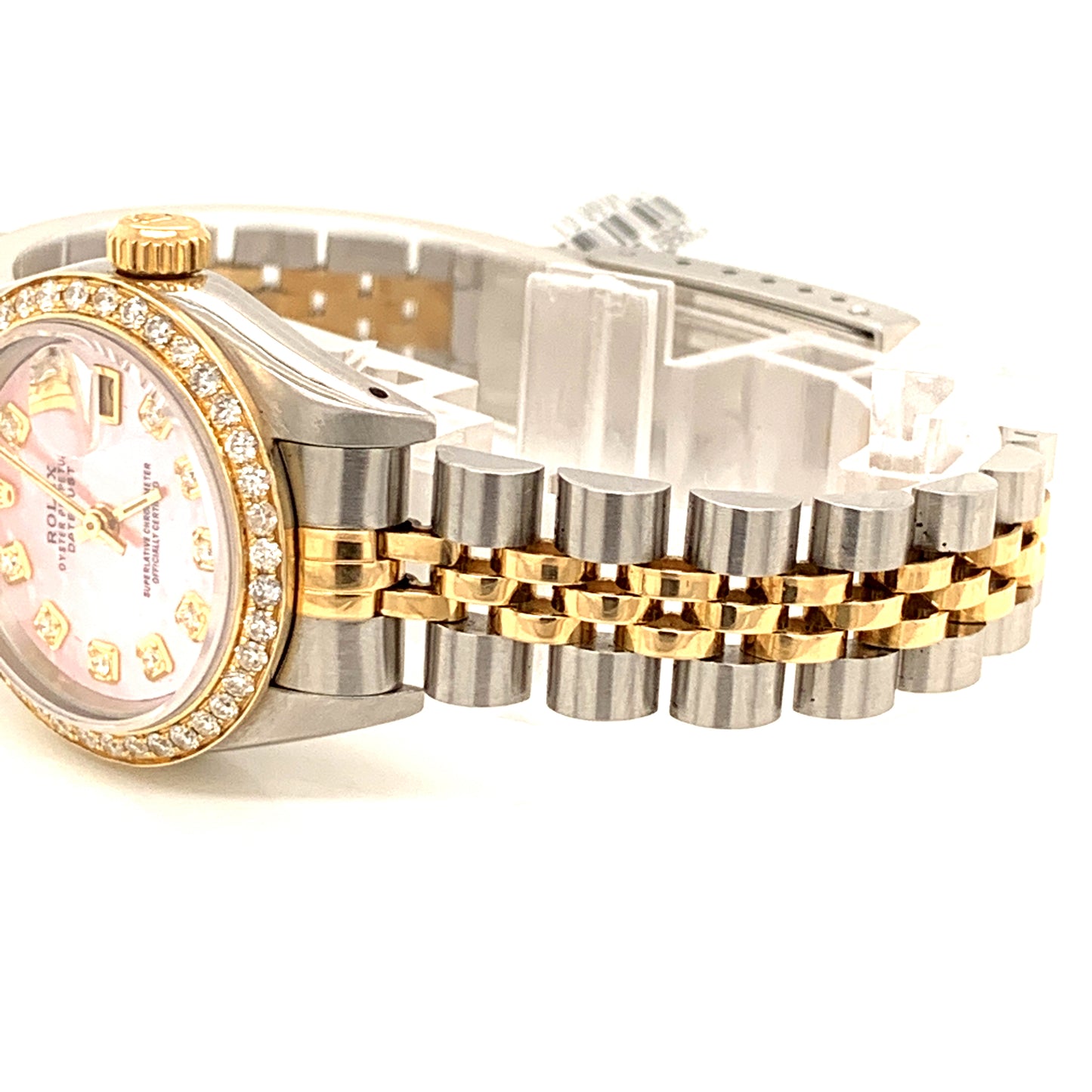 Rolex Datejust Ladies 26mm Jubilee Pink Mop with Diamond bezel