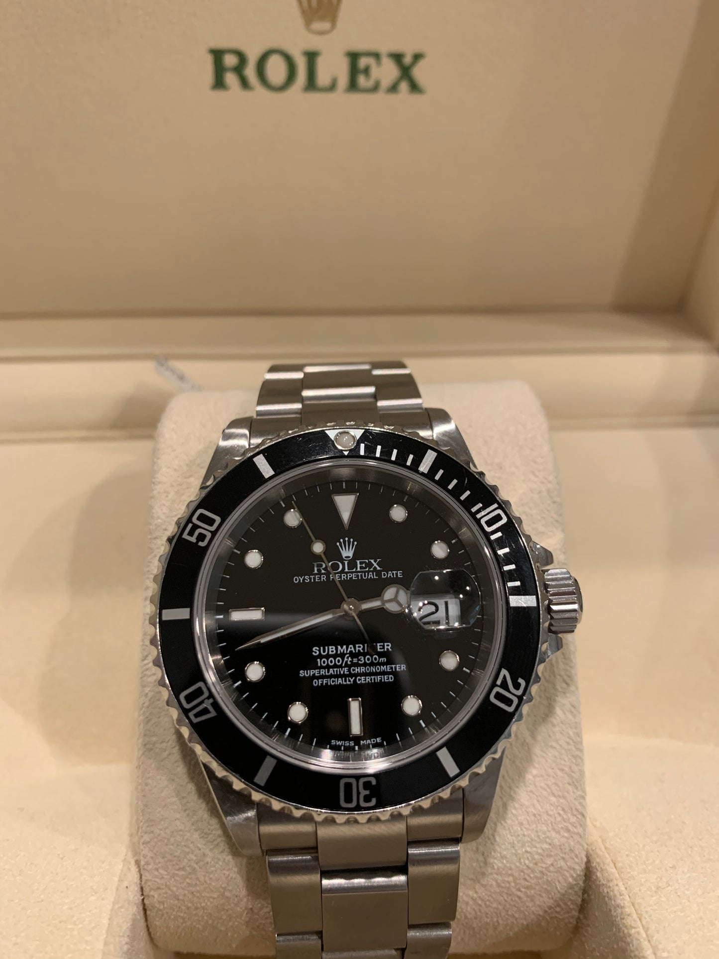 Rolex 16610 Stainless Steel Submariner 40mm Black Dial