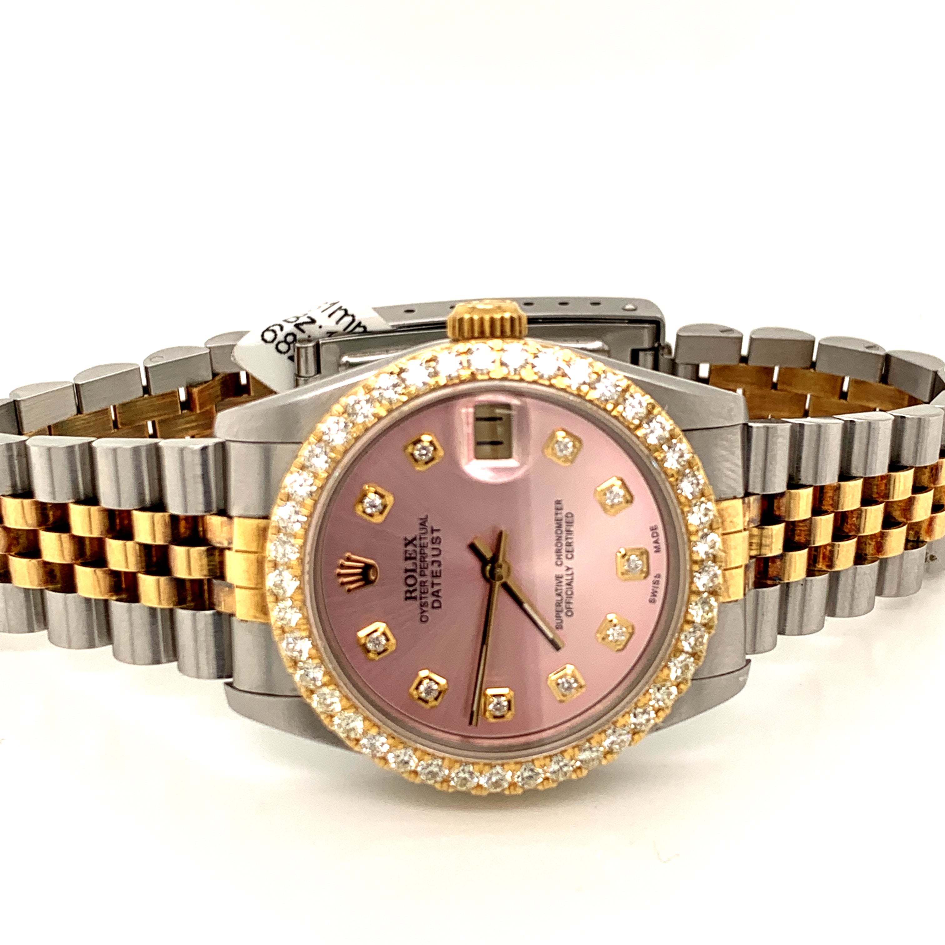 Rolex Datejust 68273 Ladies 31mm Jubilee Pink Diamond Dial with 