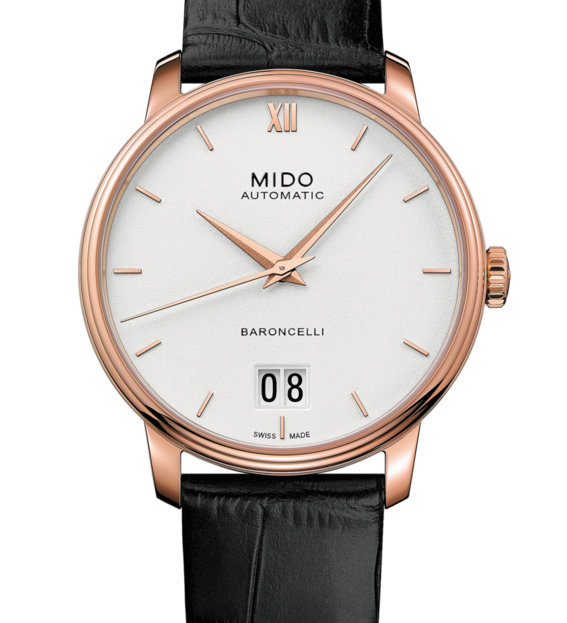 Mido Baroncelli Automatic Men's Watch Leather Rose Gold Mido Baroncelli Automatic Men's Watch Leather Rose Gold