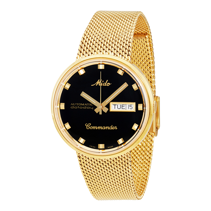 spion Fonkeling vacht Mido Commander I Automatic Gold tone 37 mm Black Dial M842932813 – Monica  Jewelers