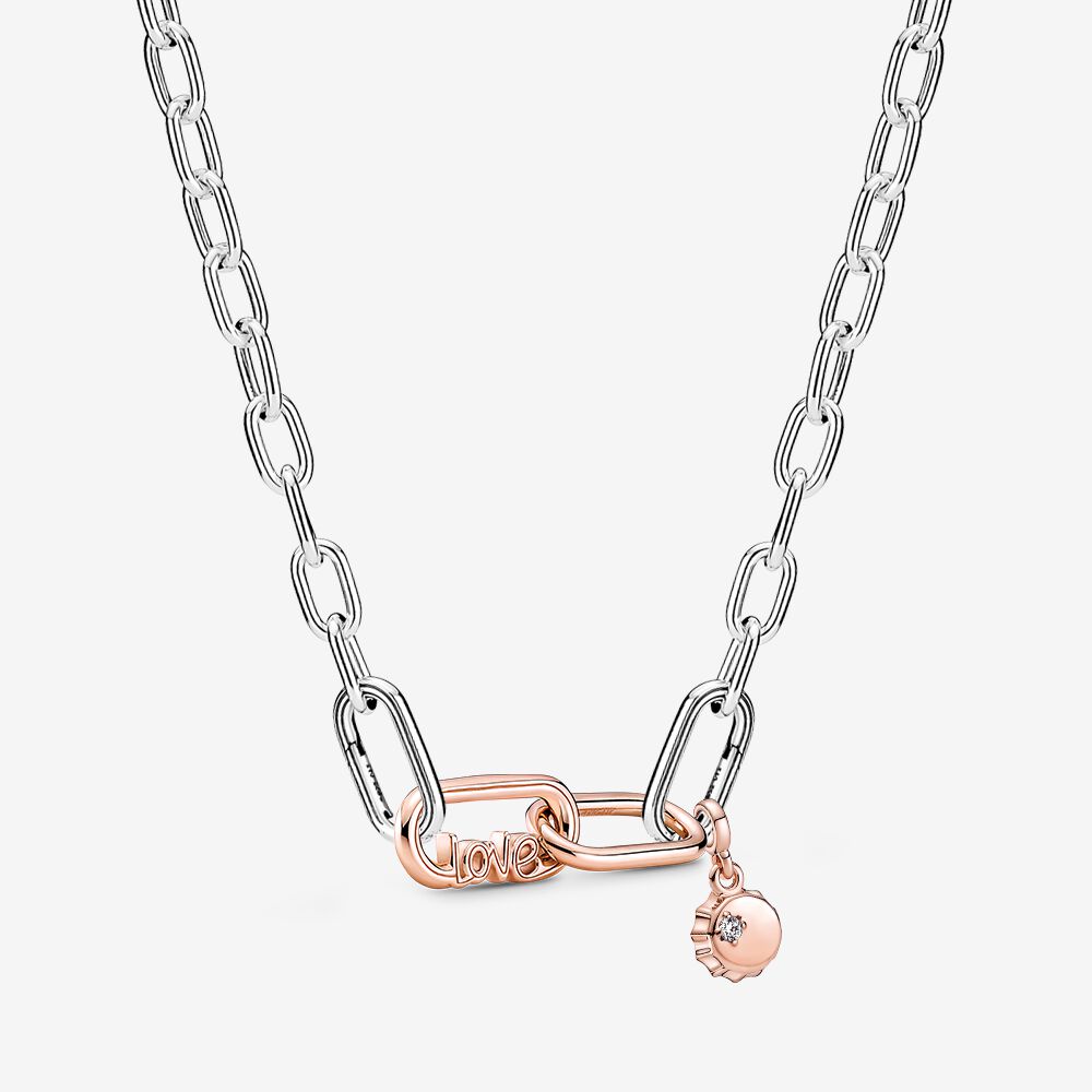 Pandora Handwritten Necklace PANDORA Sparkling Love CZ Heart