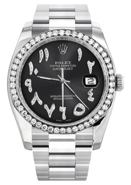 New Style | Rolex Datejust Watch | 36Mm Black Dial Oyster B – Monica Jewelers