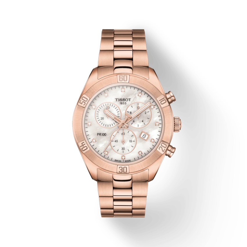 Tissot pr 100 online sport chic rose gold