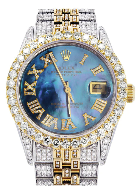 Rolex iced out blue Outlet