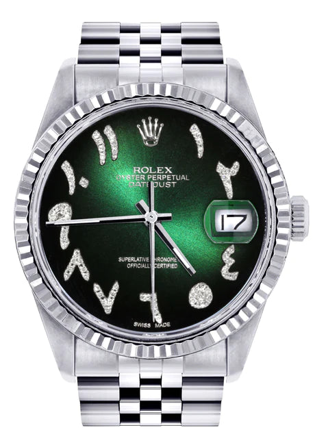 Rolex arabic dial green Clearance