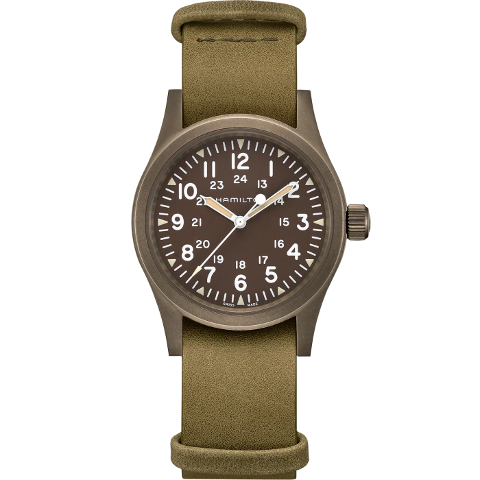 hamilton khaki field black dial mechanical h69439531 men's watch