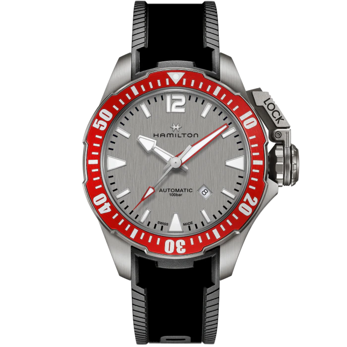 KHAKI NAVY FROGMAN TITANIUM AUTO - H77805380 – Monica Jewelers