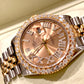 16013 18k/Stainless steel Jubilee with Gold Roman Numeral Diamond dial 3ctw