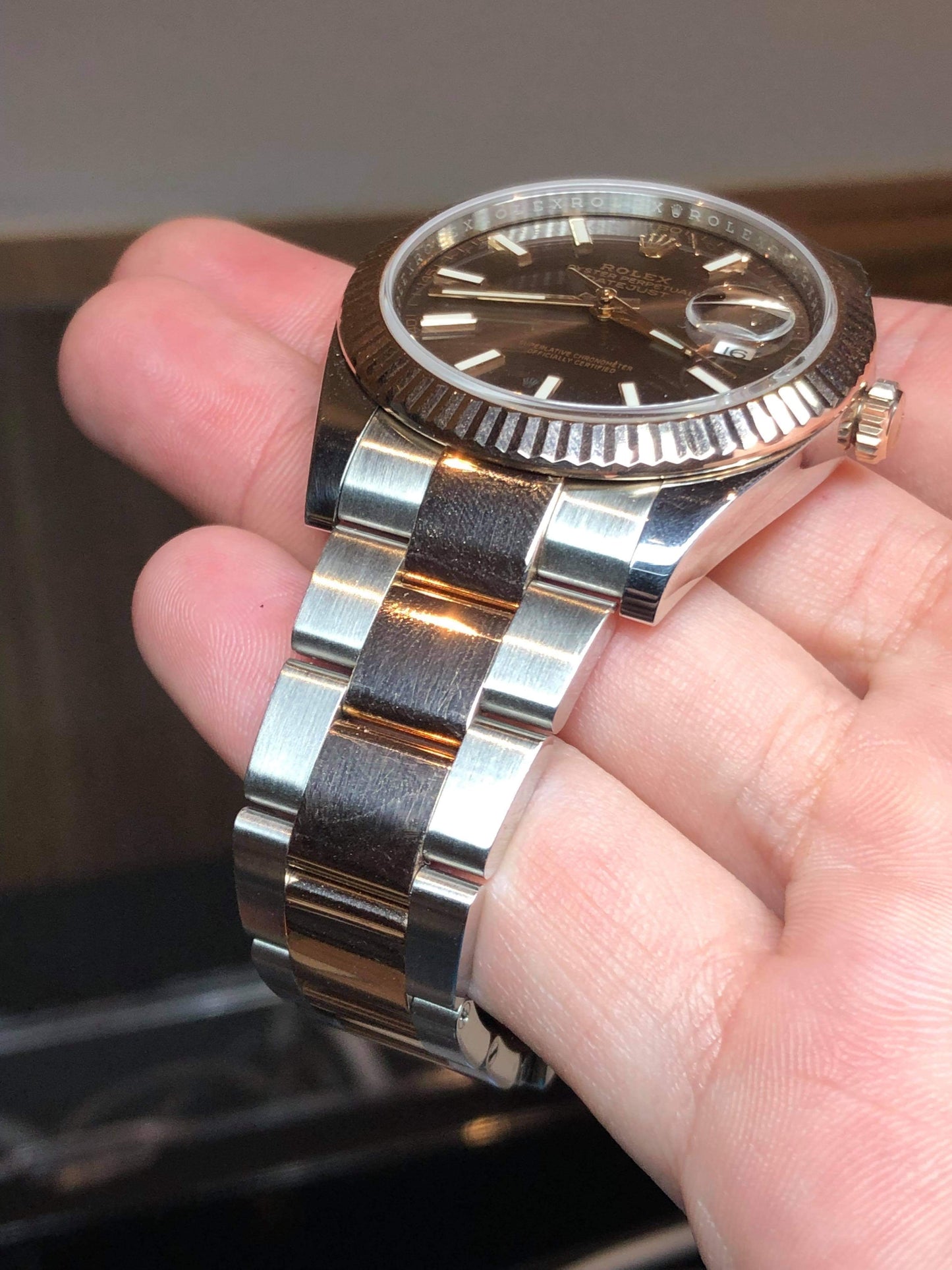 Rolex 126331 Datejust II 18k Rose gold Stainless Steel 41mm chocolate Dial