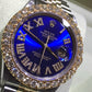16013 18k/Stainless steel Jubilee with Blue Roman Numeral Diamond dial 3.50ctw