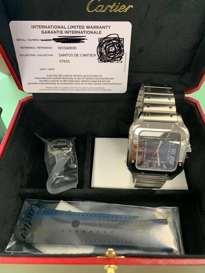 Cartier Santos Large Blue wssa0030 NEW