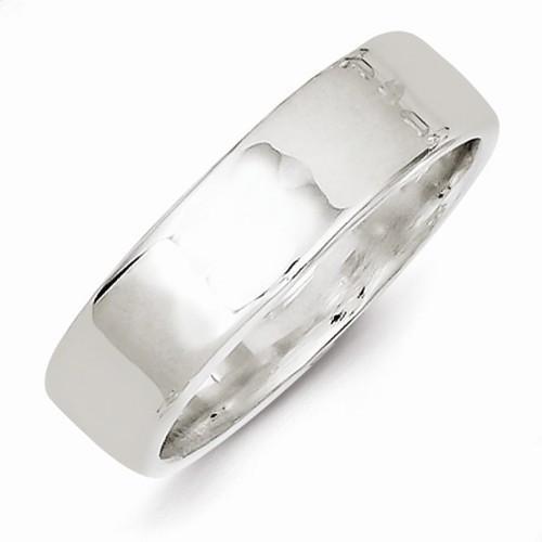 Sterling Silver 6mm Flat Band - AydinsJewelry