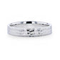 SYLVIANIA Silver Hammered Finish Flat Style Women's Wedding Band - 4mm