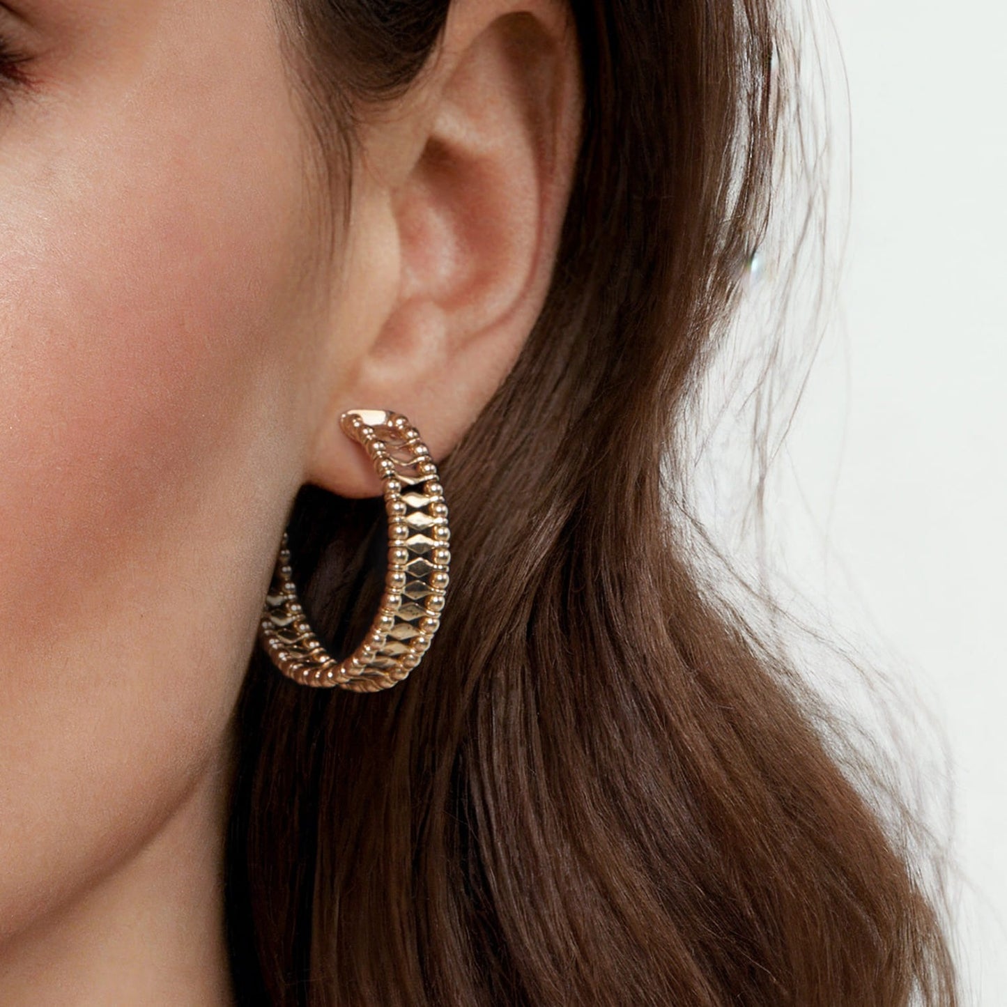 Gabriel & Co. 14K Yellow Gold Bujukan Classic Hoop Earrings in 30mm