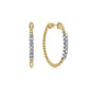 Gabriel & Co. 14K Yellow Gold 30mm Bujukan Diamond Classic Hoop Earrings 1/3CTW